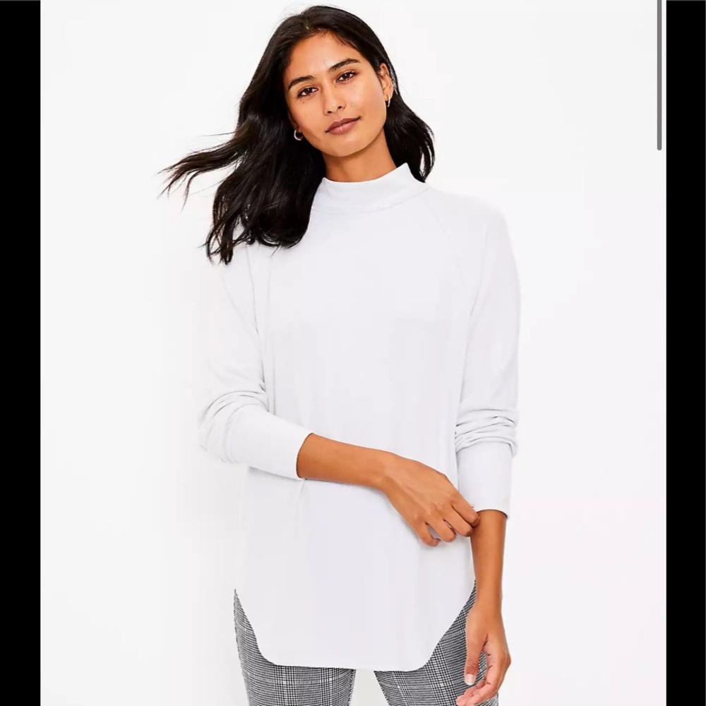 LOFT NWT Mock Neck Shirttail Tunic‎ Top